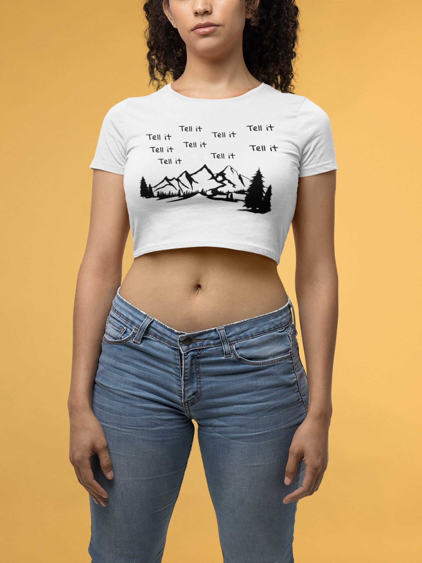 We Out Tell It Cropped Tee